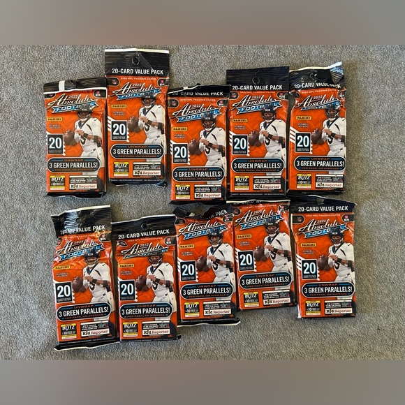 2022 Panini Absolute Football Jumbo packs lot of 10